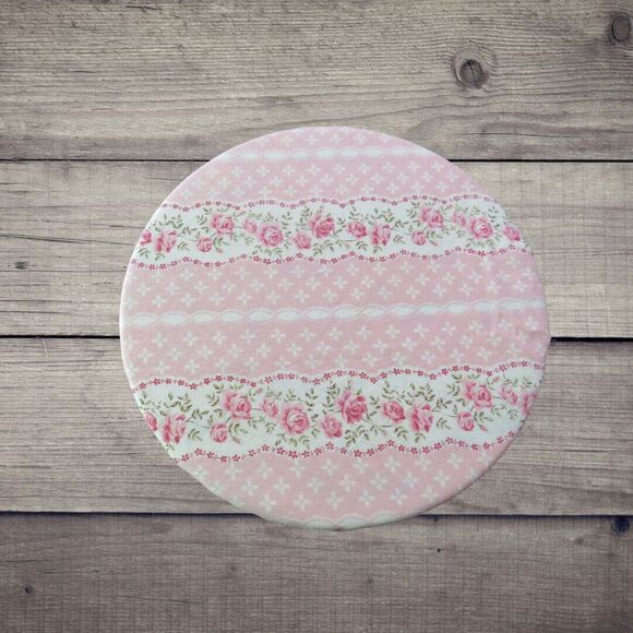 Kitchenaid Bowl Cover Reversible Bees and Pink Roser Mixer Bowl Cover - Picture 1 of 5